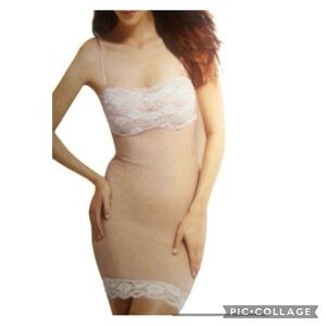 AVON BEAUTIFUL BODY ILLUSIONS LACE BRA SHELF BRA SHAPEWEAR SLIP DRESS